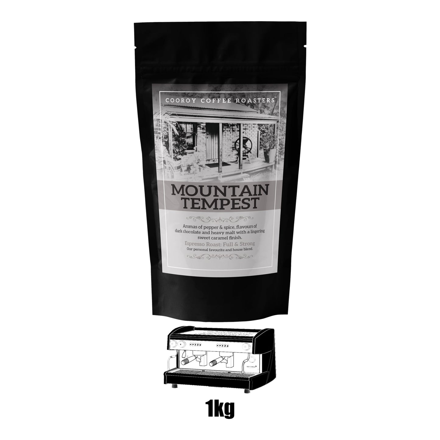 1kg Commercial Mt TEMPEST | 1.5 Resealable KRAFT Pouch (VC)