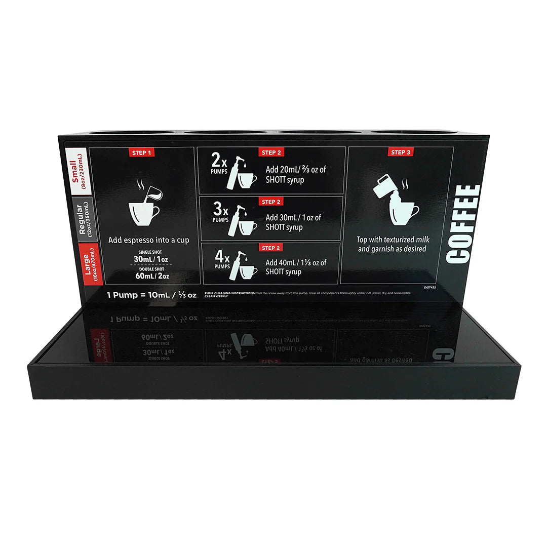 SHOTT 4 Bottle Display Stand with Spill Tray (Fits 1Ltr Bottles)