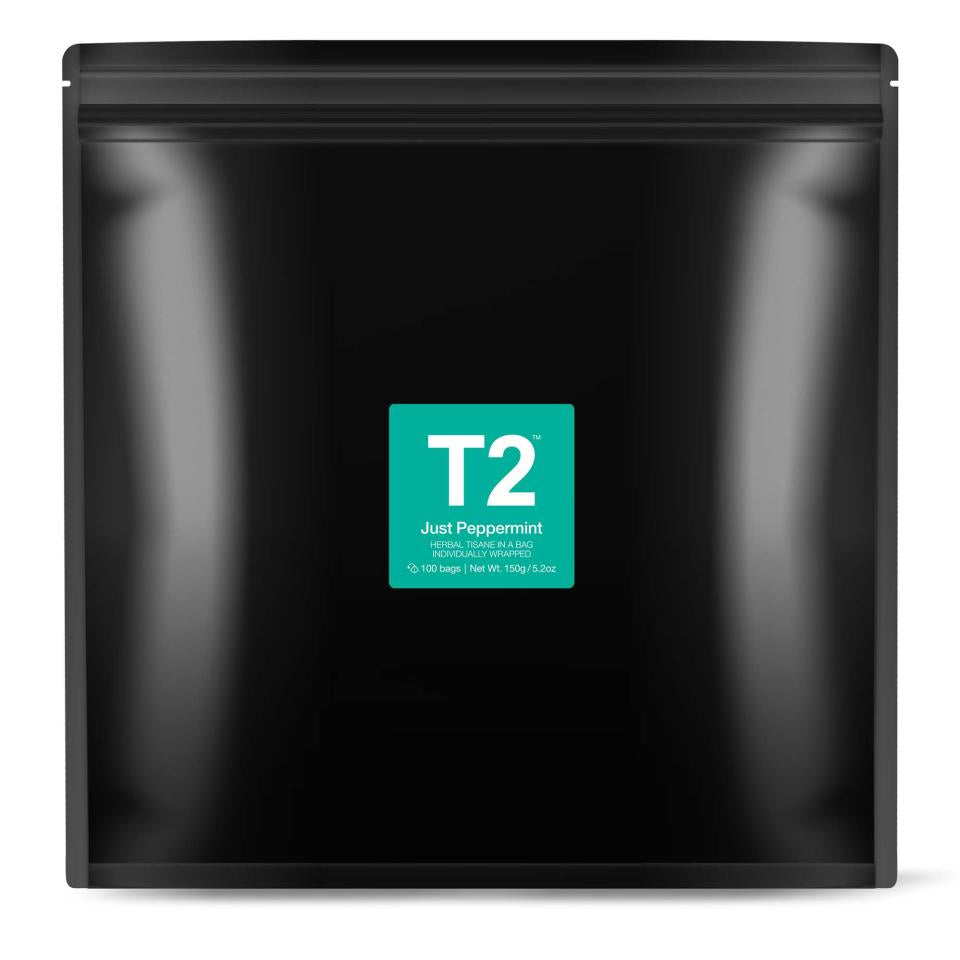 T2 FOIL INDIVIDUALLY WRAPPED JUST PEPPERMINT | TEABAG 100s