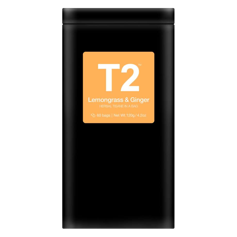 T2 CAFE TIN LEMONGRASS & GINGER | TEABAGS 60s