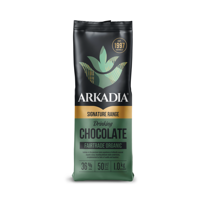36% Drinking Chocolate Fairtrade Organic | 1kg Foil Bag | ARKADIA