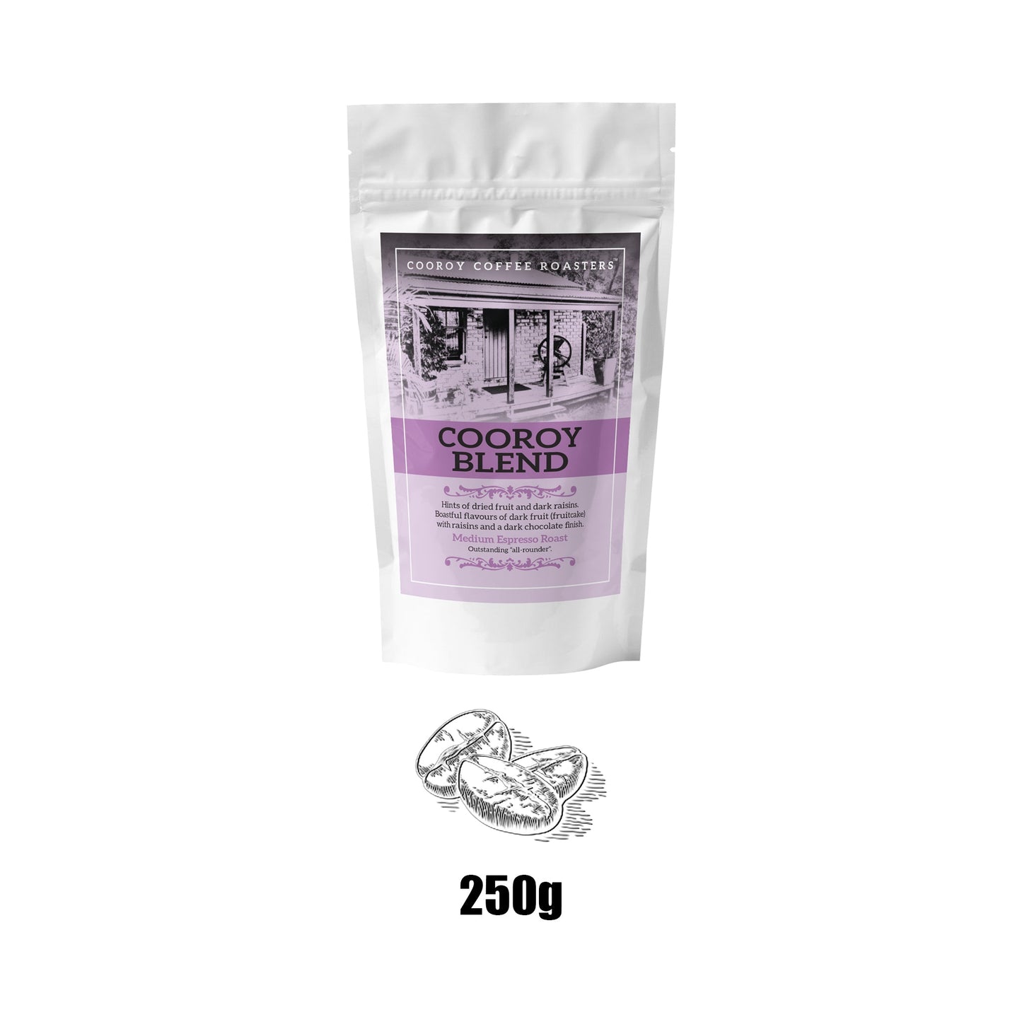 250g COOROY BLEND Beans | Resealable Pouch (VC)