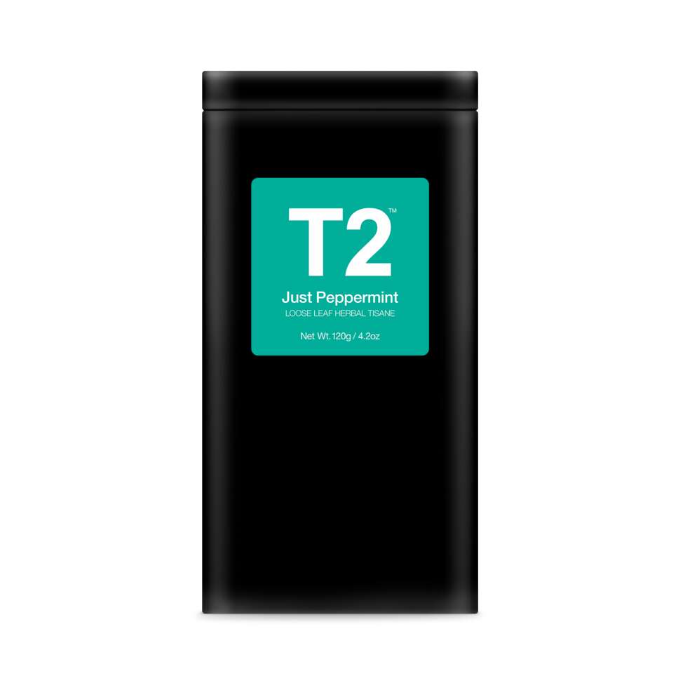 T2 CAFE TIN JUST PEPPERMINT | LOOSE LEAF 120g