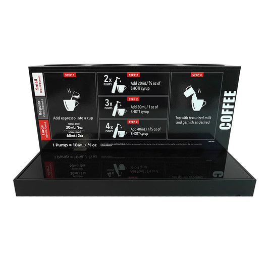 SHOTT 4 Bottle Display Stand with Spill Tray (Fits 1Ltr Bottles)