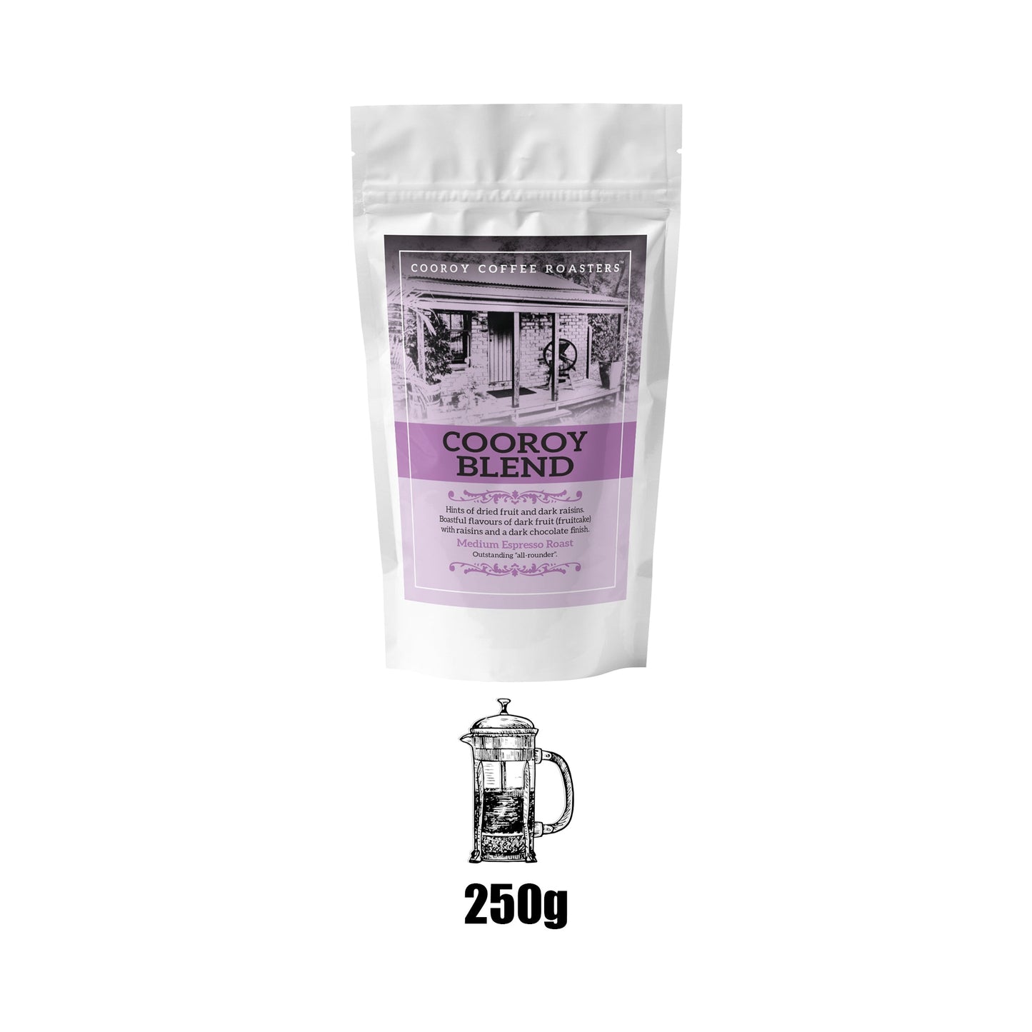 250g Plunger COOROY BLEND | 3.4 Resealable Pouch (VC)