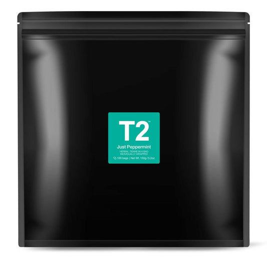 T2 FOIL INDIVIDUALLY WRAPPED JUST PEPPERMINT | TEABAG 100s