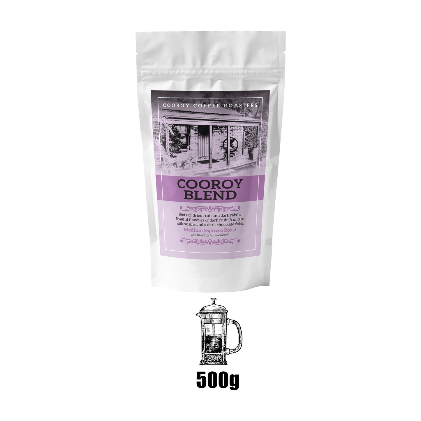 500g Plunger COOROY BLEND | 3.4 Resealable Pouch (VC)