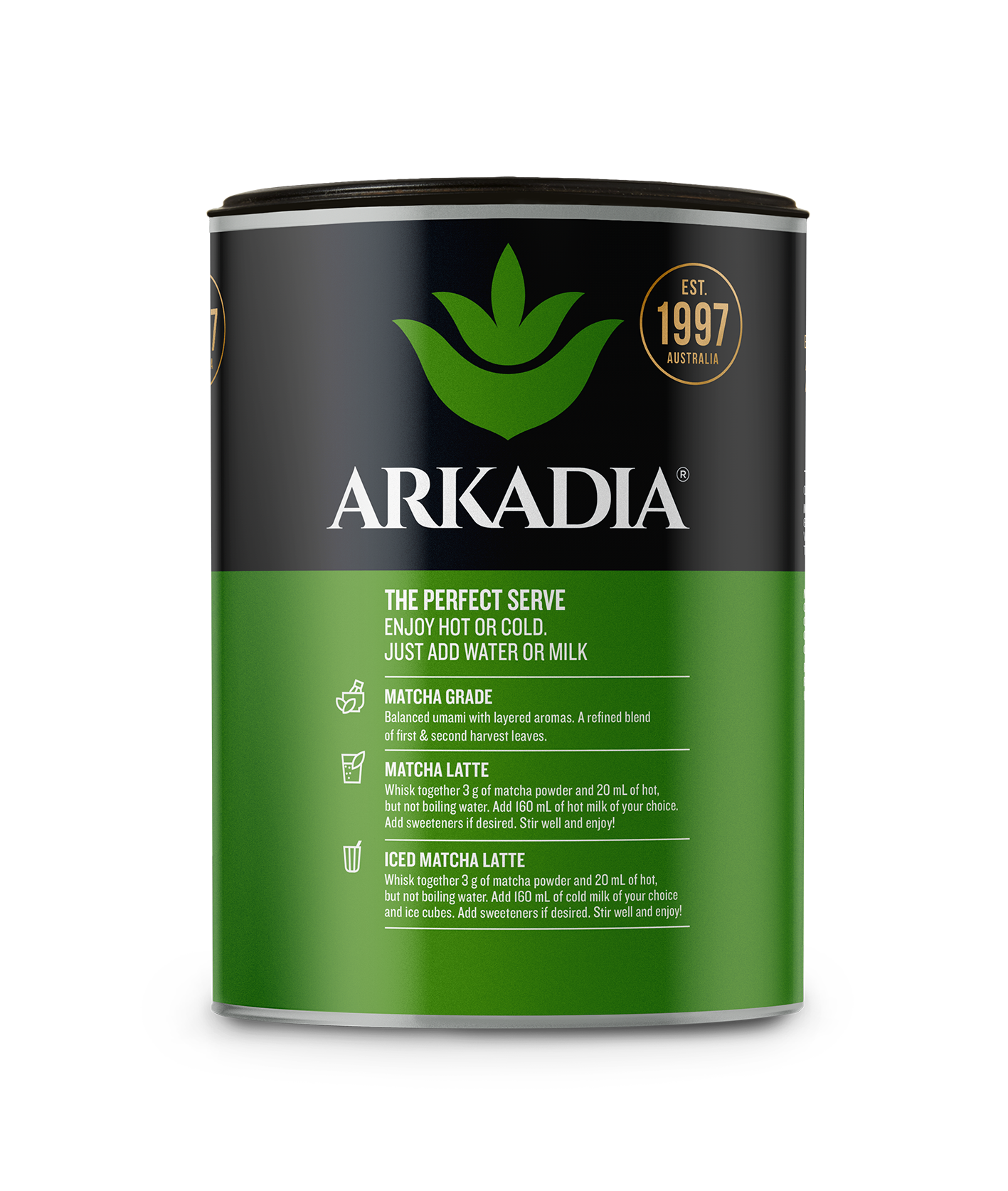 Arkadia Premium Grade Matcha PURE | 300g Tub