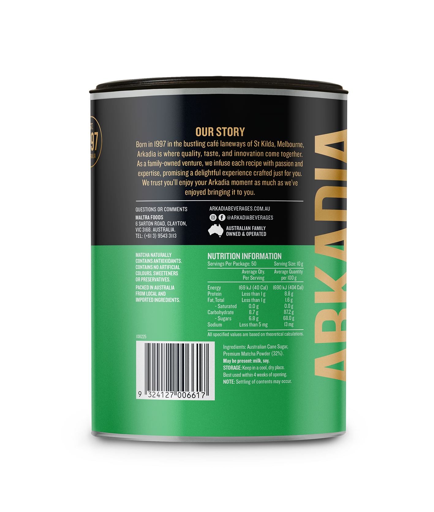 Premium Grade Matcha Latte | 500g Tub | (AK)