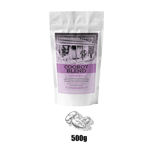Cooroy Blend Beans & Grinds | Resealable White Bag