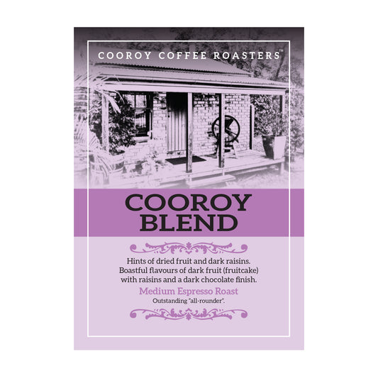 1kg COOROY BLEND Beans | Resealable White Bag