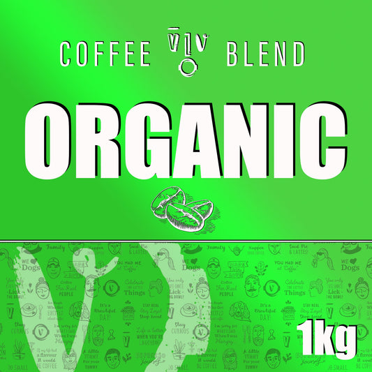 1kg ORGANIC Beans | Resealable KRAFT Pouch (VC)