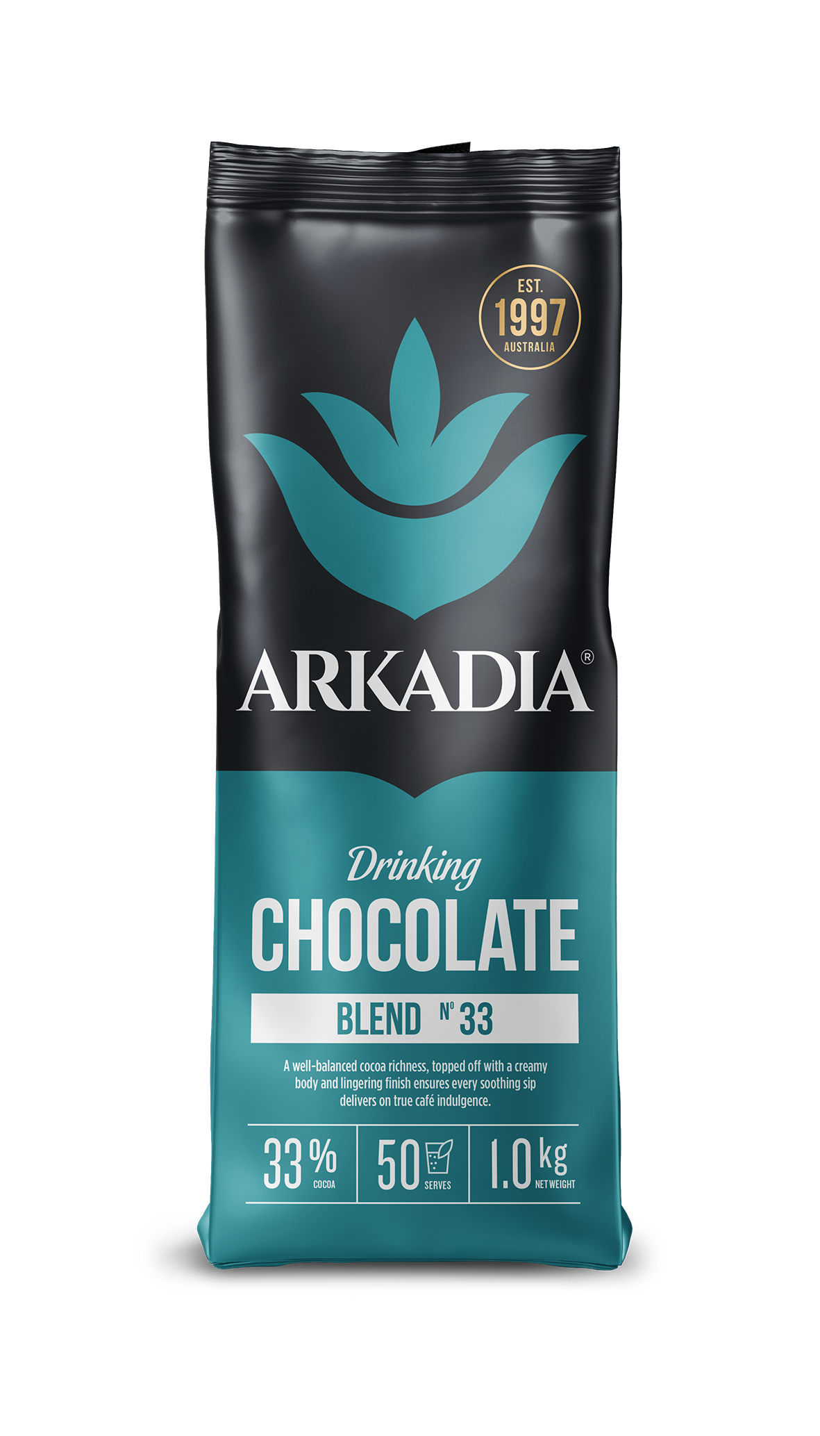 Drinking Chocolate 33% Cocoa | 1kg Foil Bag | ARKADIA