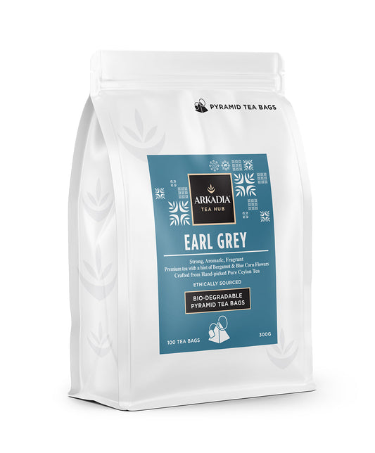 Tea Earl Grey  Pyramid Bag  | 100pcs Refill Pouch | ARKADIA