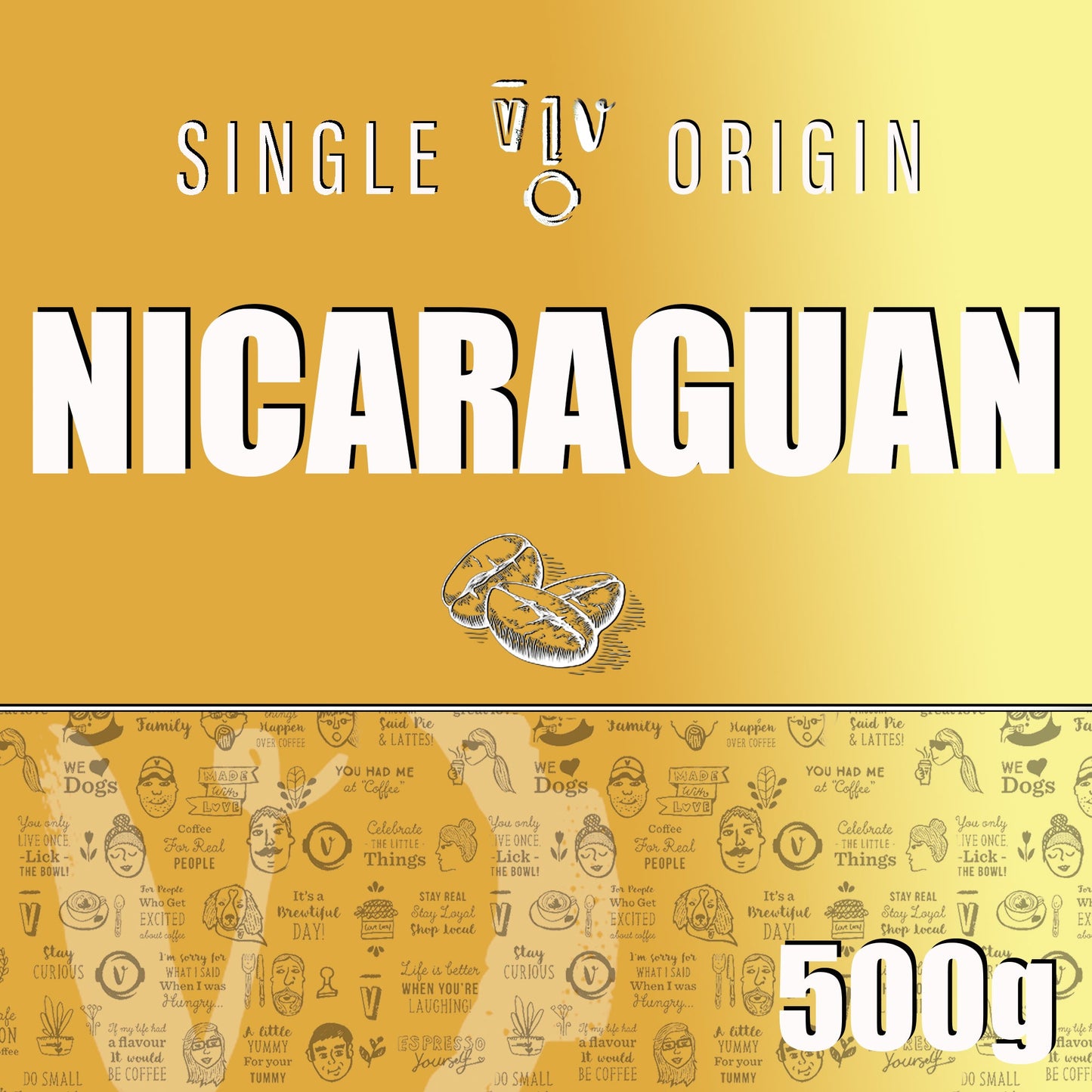 500g NICARAGUAN Beans | Resealable KRAFT Pouch (VC) 4.0 – Potaspresso / Otto