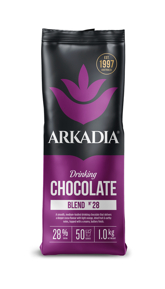 Drinking Chocolate 28% Cocoa | 1kg Foil Bag | ARKADIA