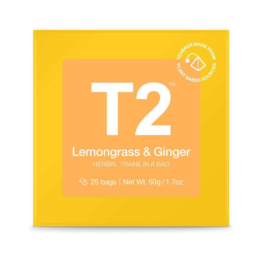 T2 - Lemongrass and Ginger 25's Teabag Box