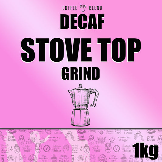 1kg Stove Top DECAF | 2.4 Resealable KRAFT Pouch (VC)